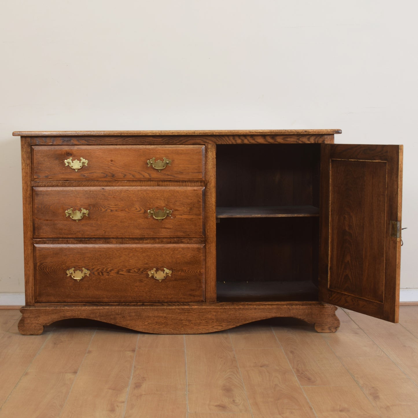 Vintage Solid Oak Sideboard