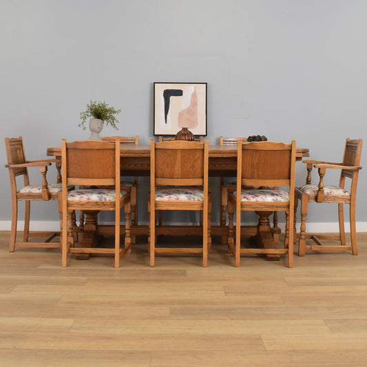 'Old Charm' Table and Eight Chairs