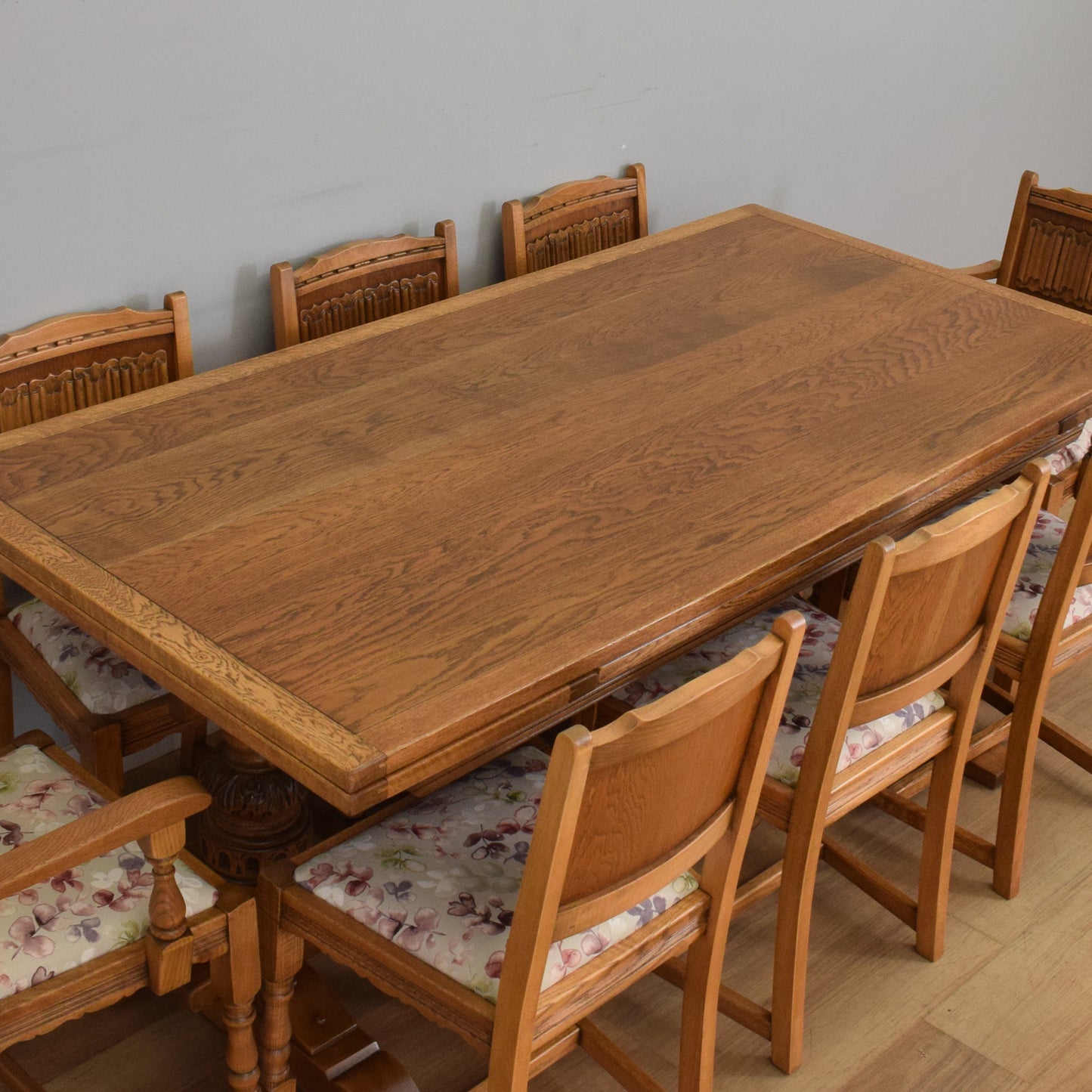 'Old Charm' Table and Eight Chairs