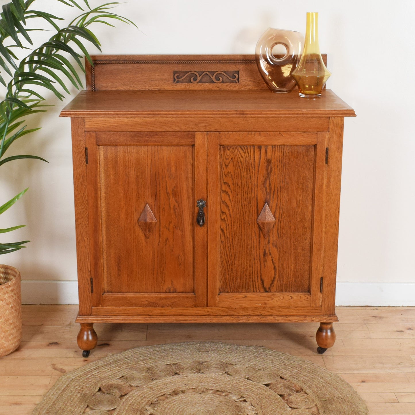 Carved Oak Sideboard