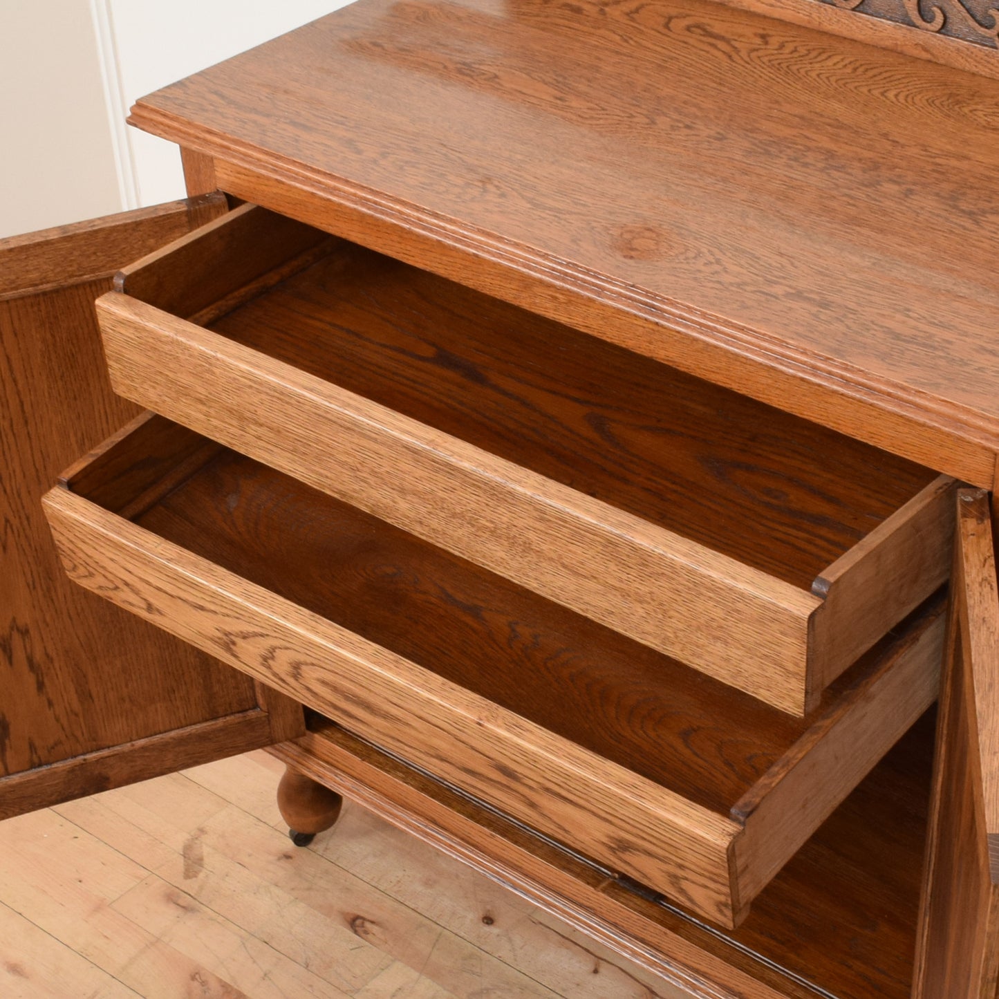 Carved Oak Sideboard