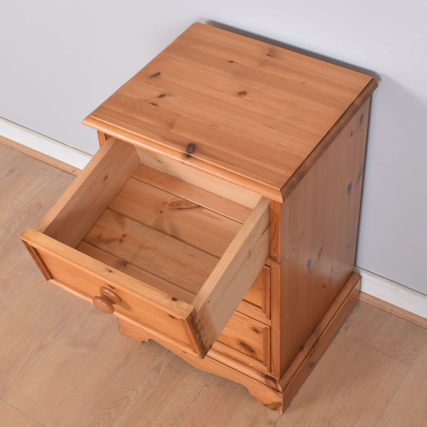 Solid Pine Bedside Chest of Drawers