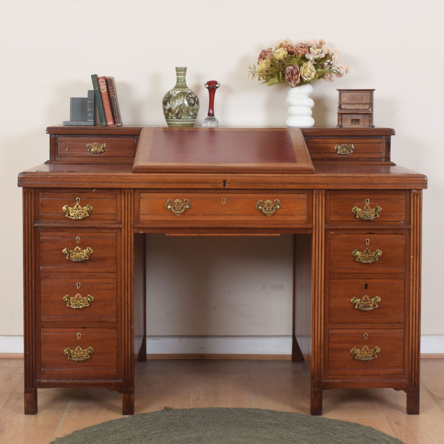 Unusual Mahogany Desk