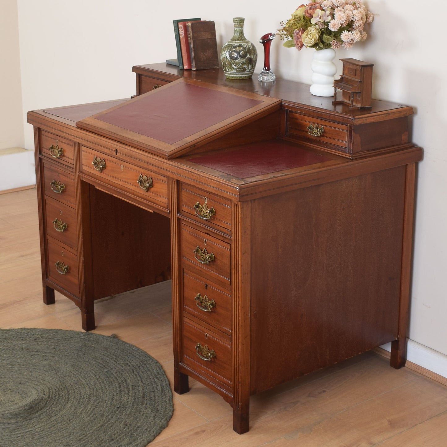 Unusual Mahogany Desk