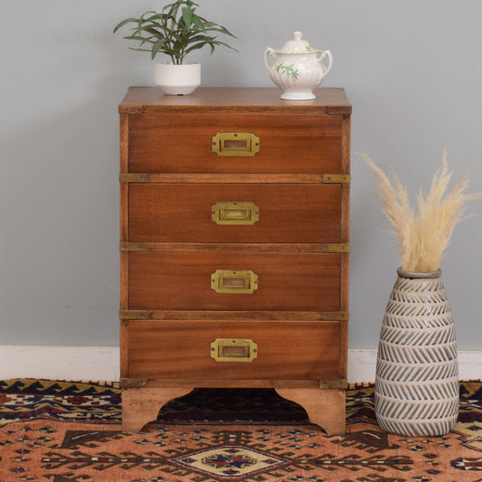 Small Military Campaign Style Chest of Drawers
