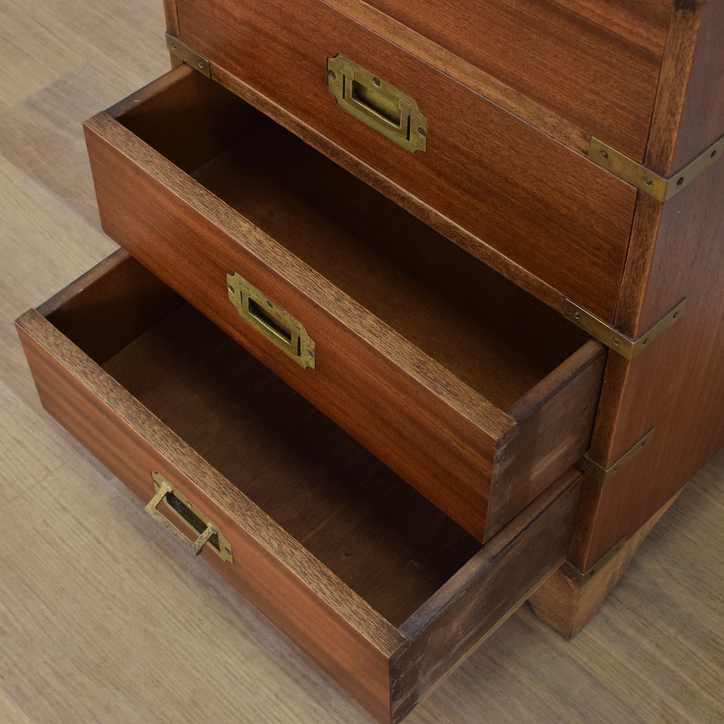 Small Military Campaign Style Chest of Drawers