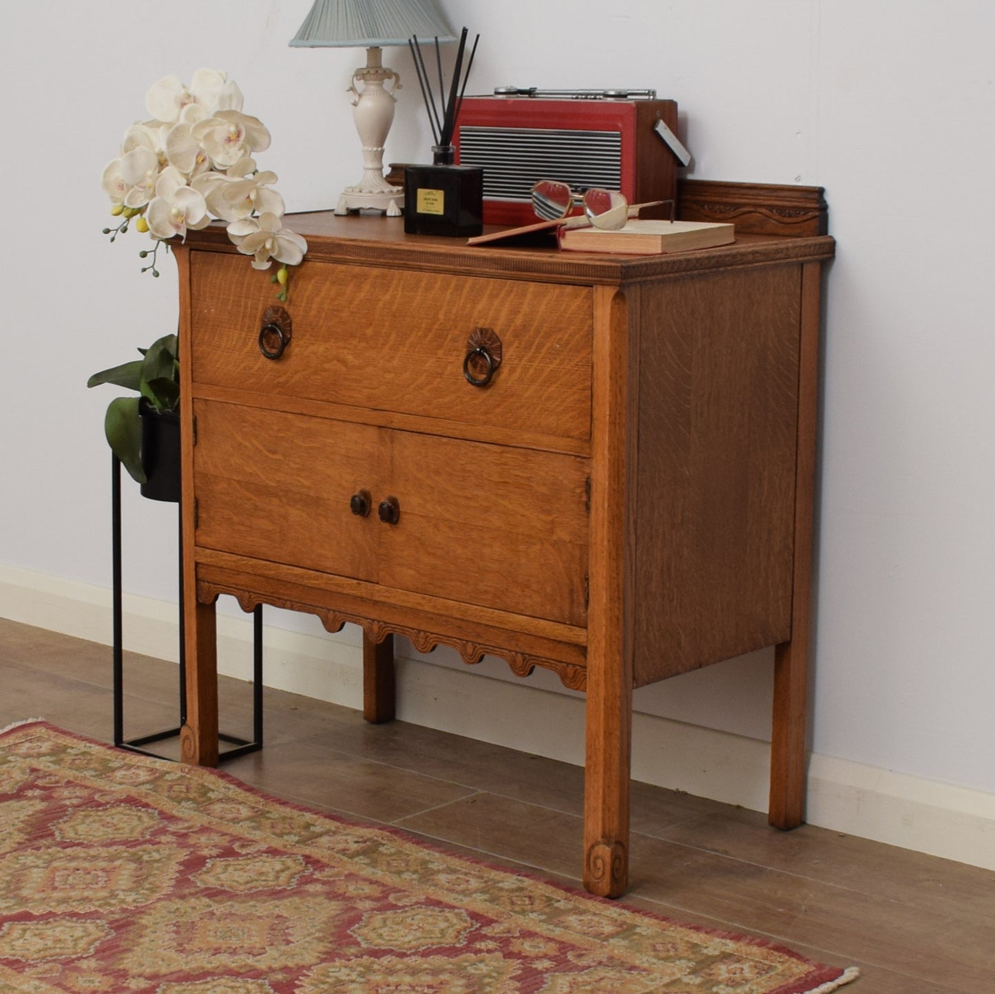 Restored Oak Storage Cabinet