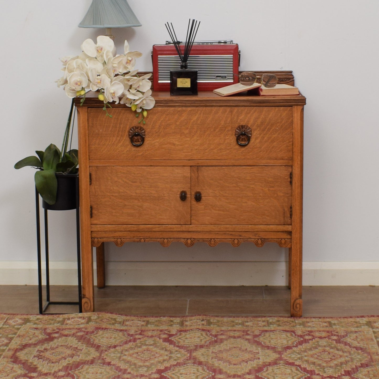 Restored Oak Storage Cabinet