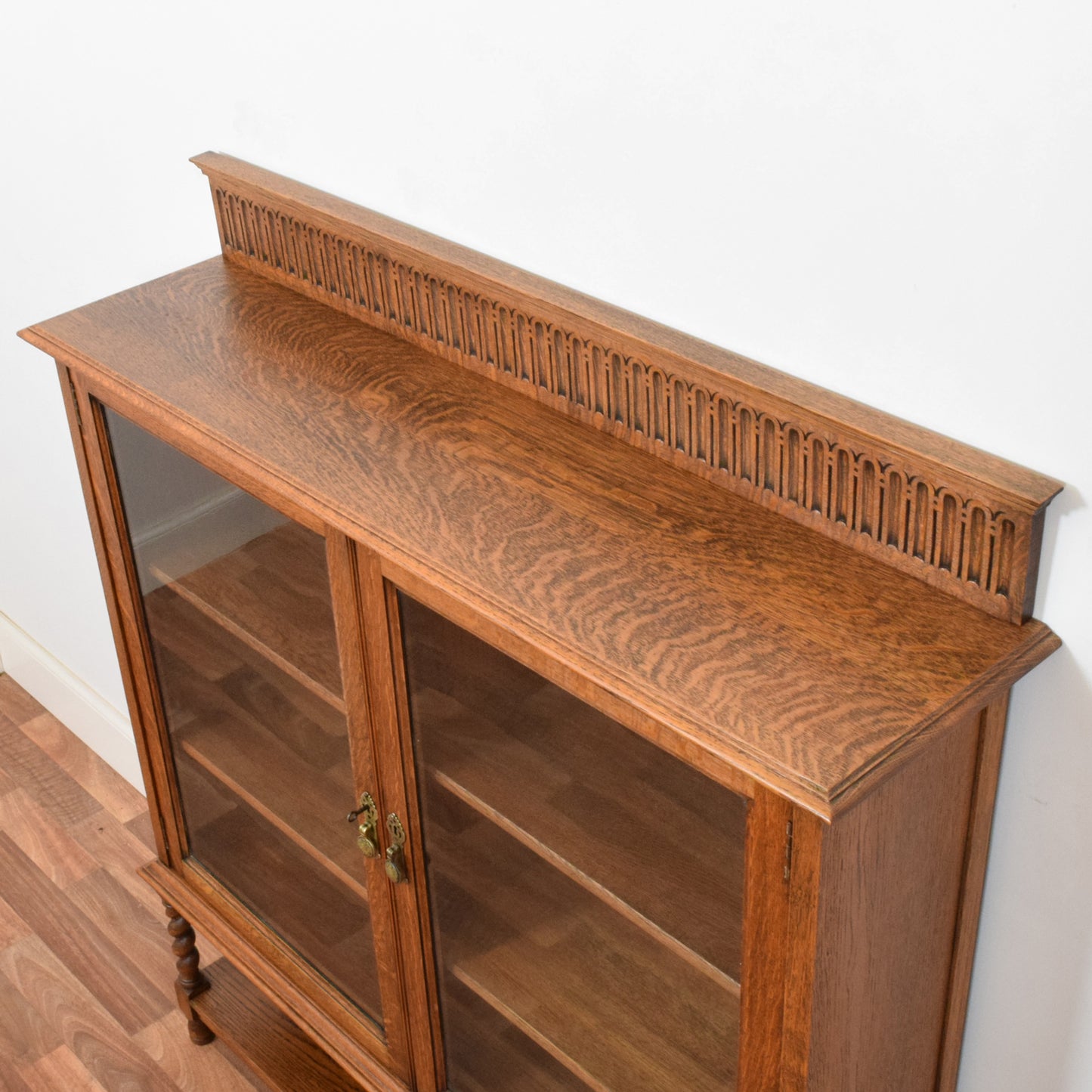 Glazed Barley twist bookcase