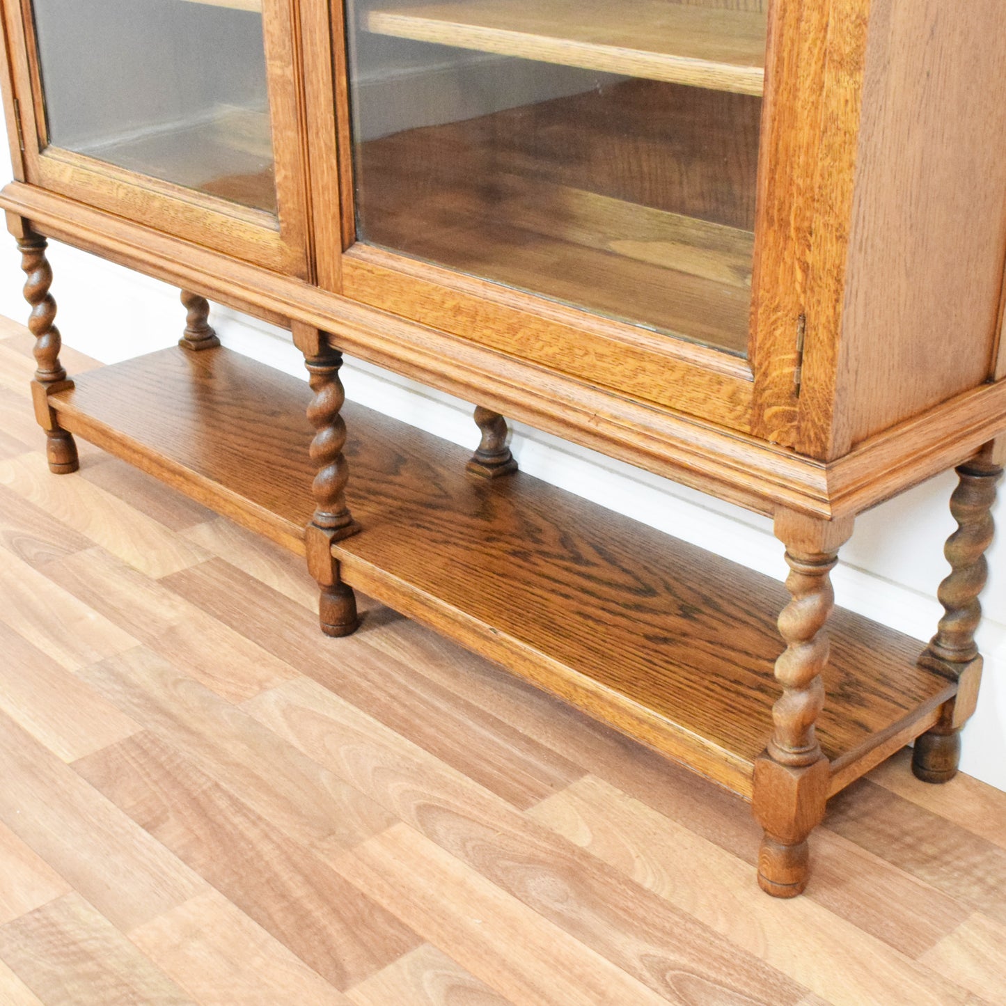 Glazed Barley twist bookcase