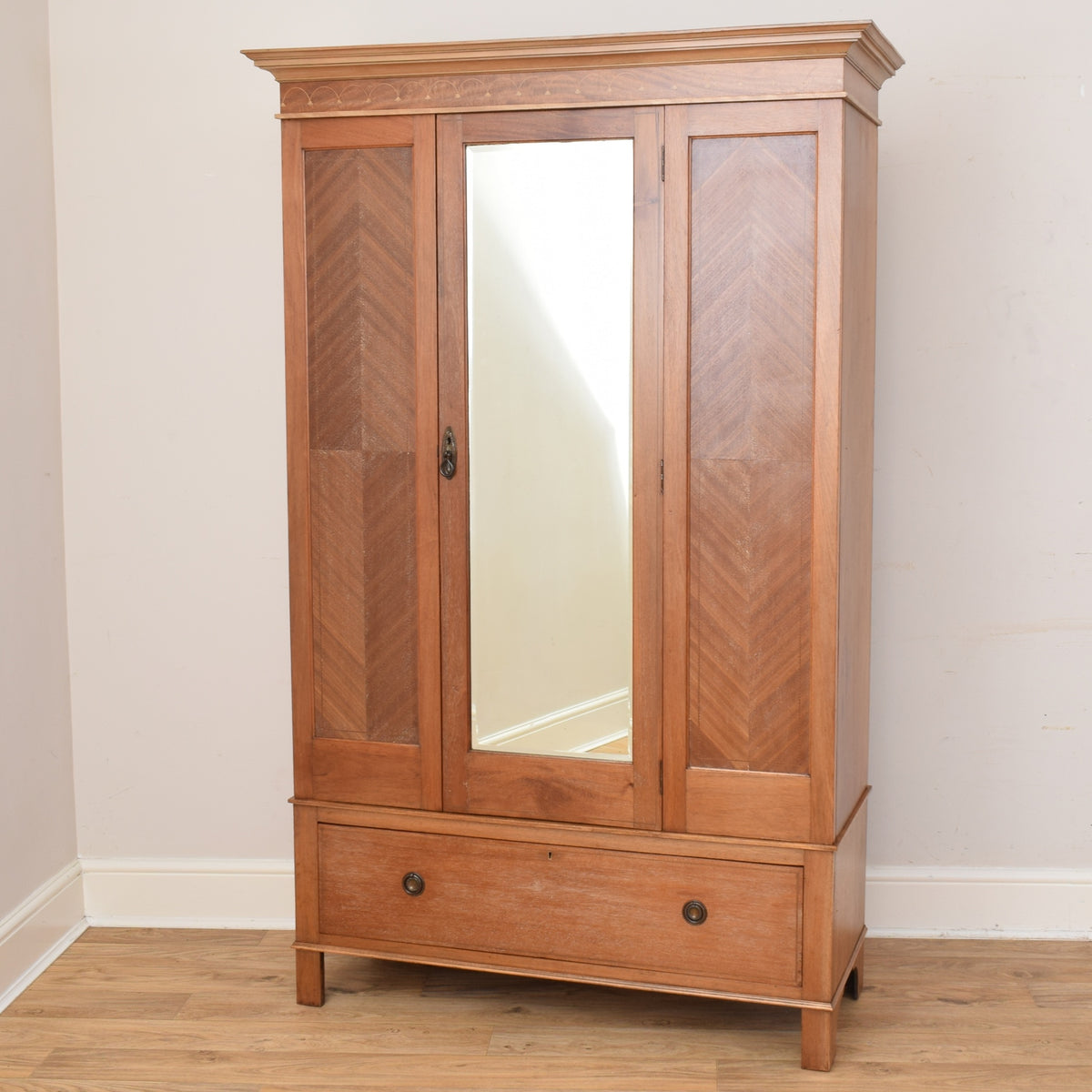 Mahogany Mirrored Wardrobe