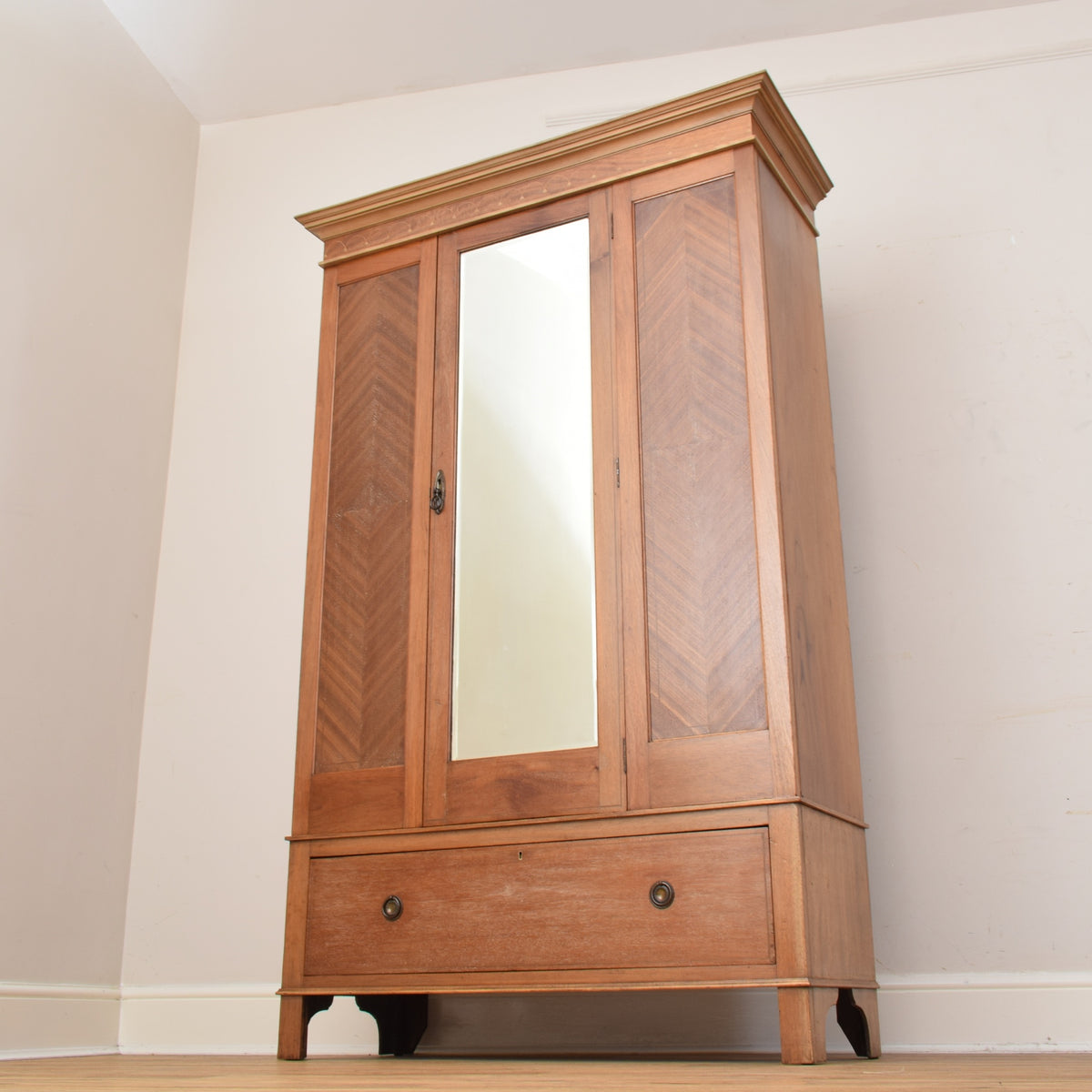 Mahogany Mirrored Wardrobe