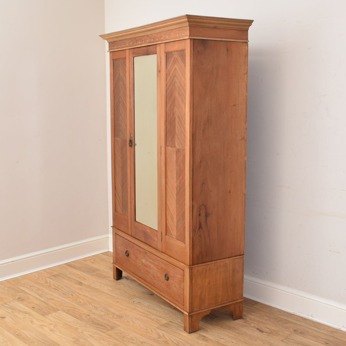 Mahogany Mirrored Wardrobe
