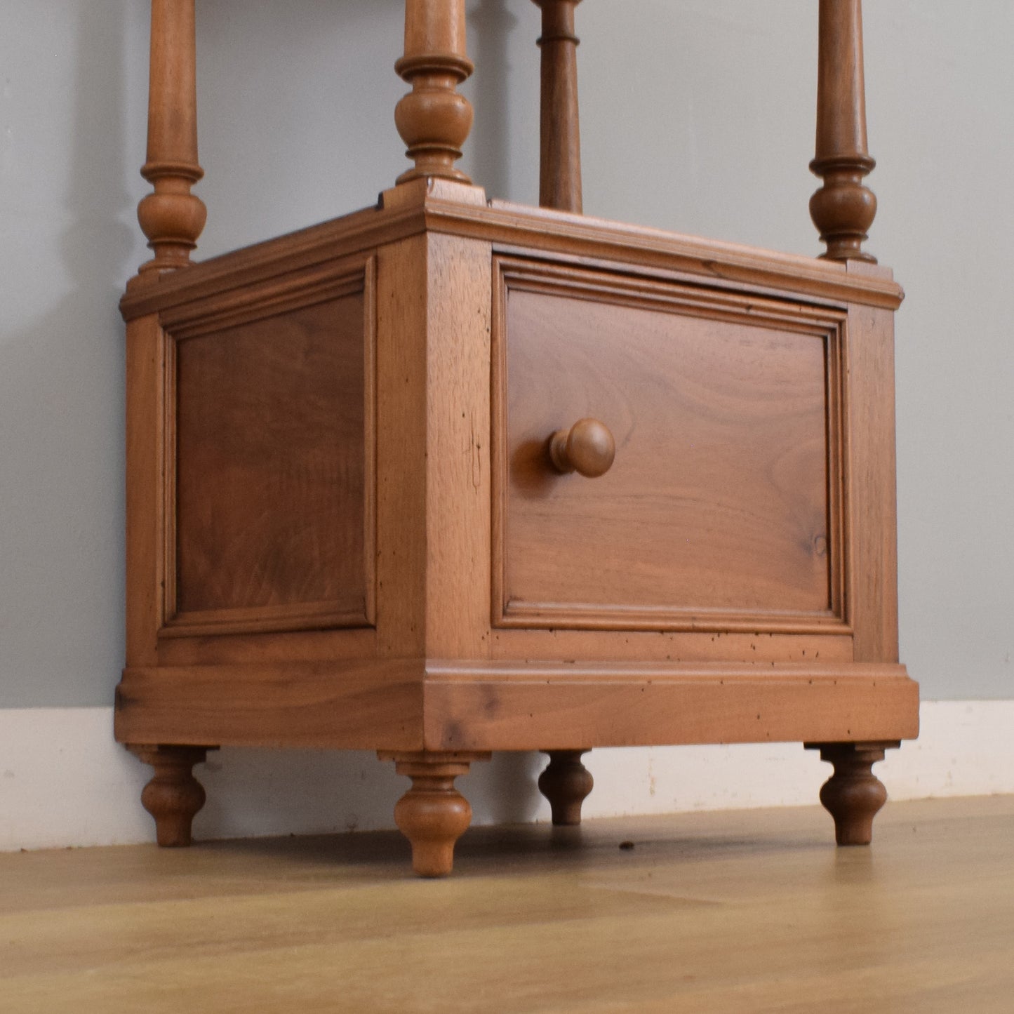 Marble Top Oak Hall Table