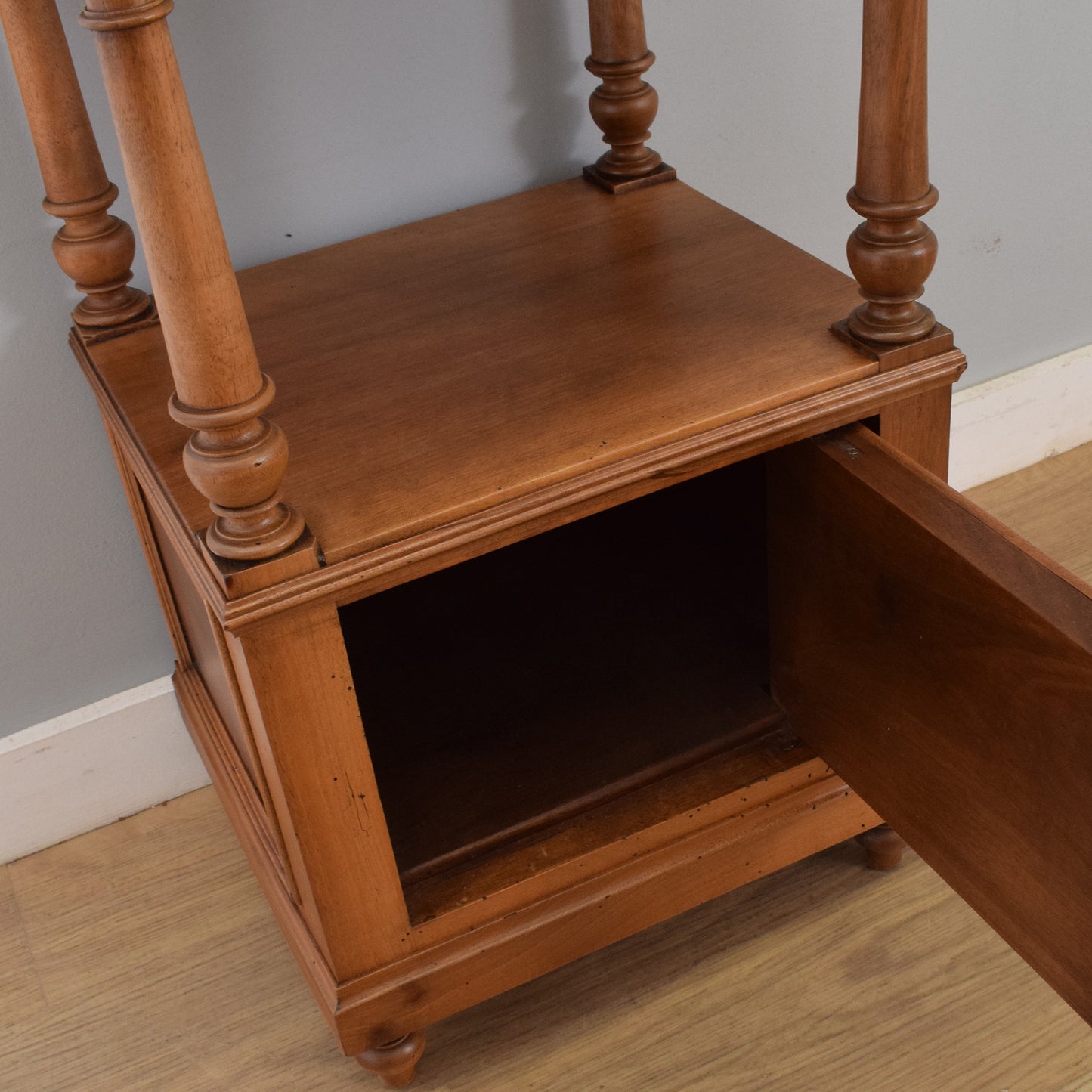 Marble Top Oak Hall Table