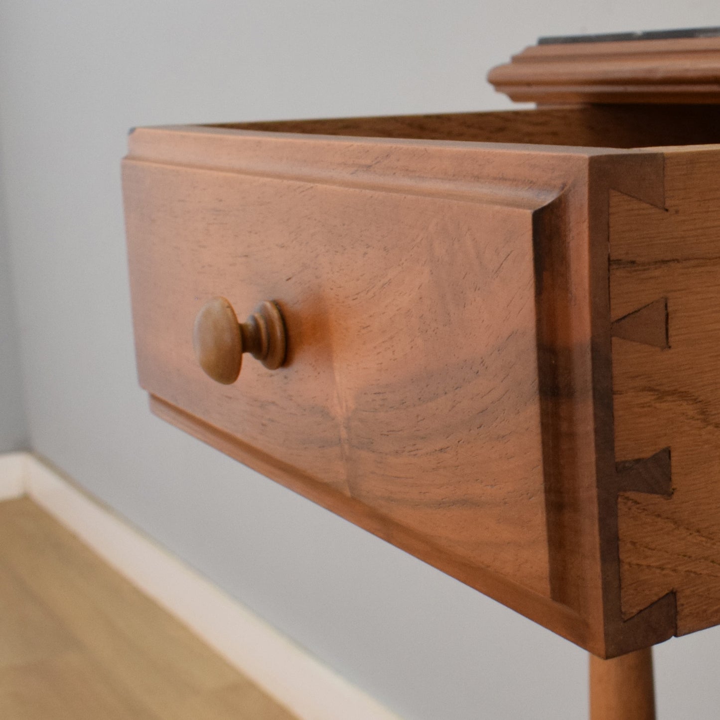 Marble Top Oak Hall Table
