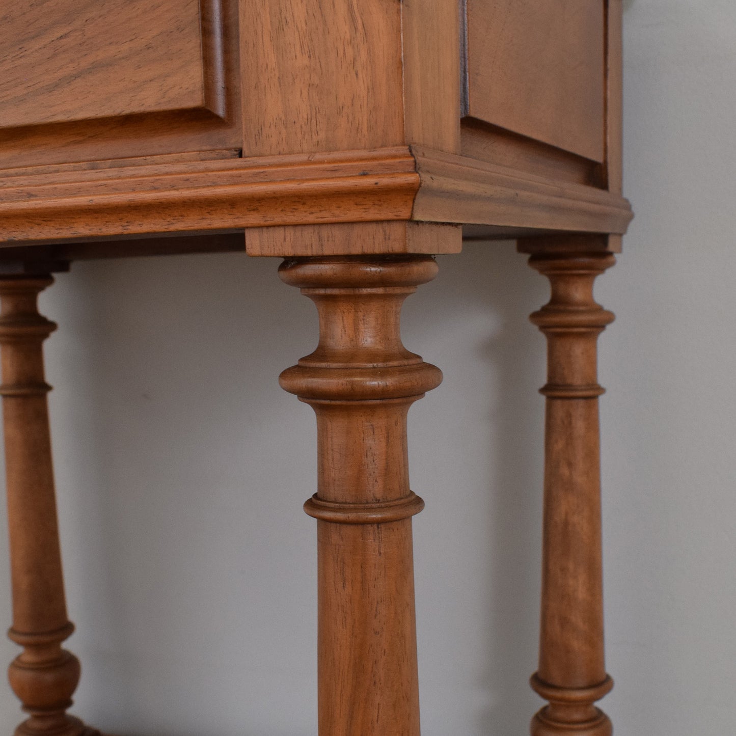 Marble Top Oak Hall Table