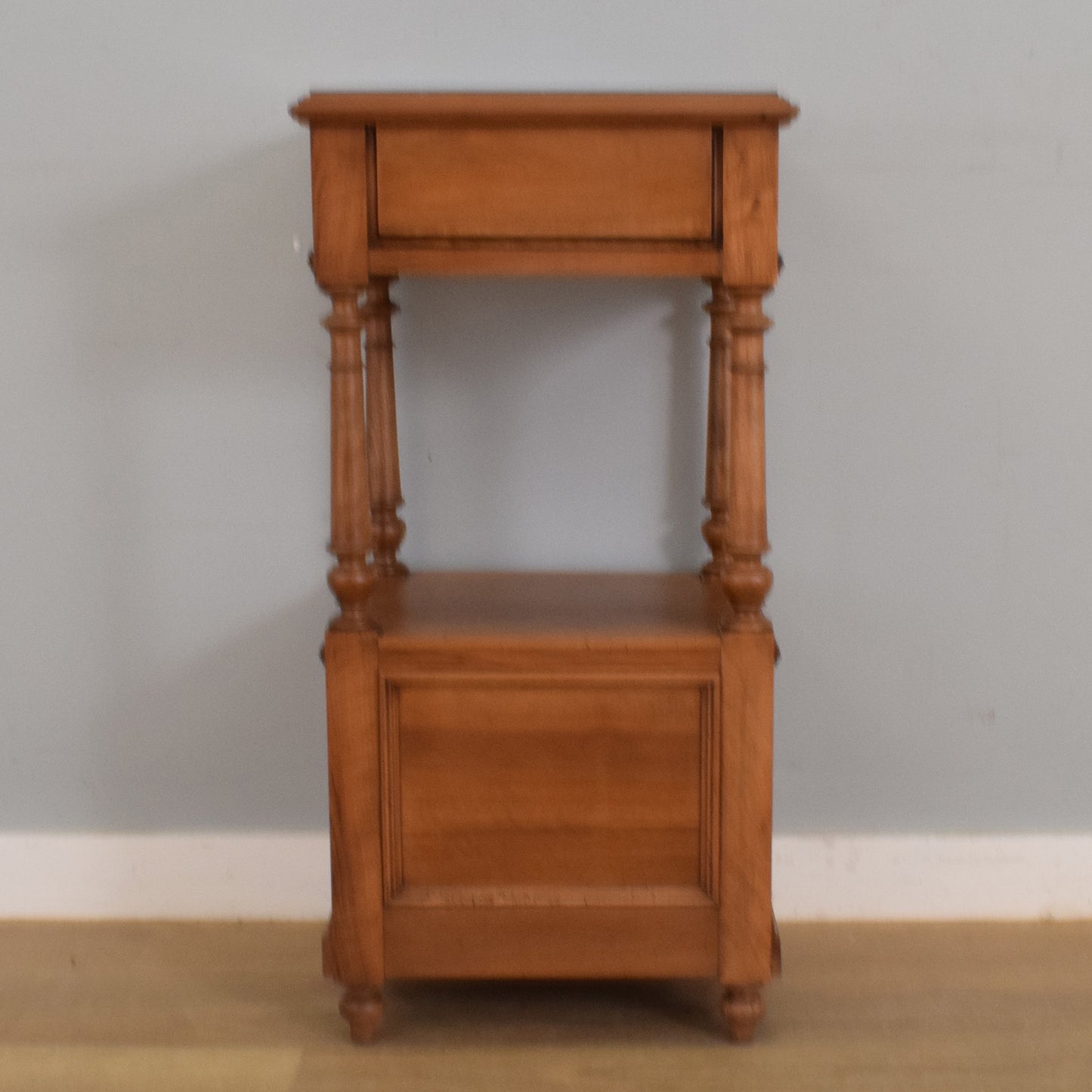 Marble Top Oak Hall Table