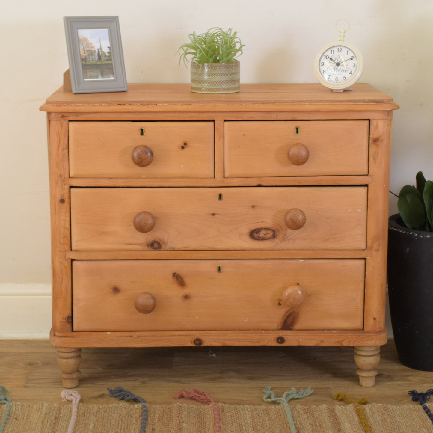 Antique Pine Chest Of Drawers