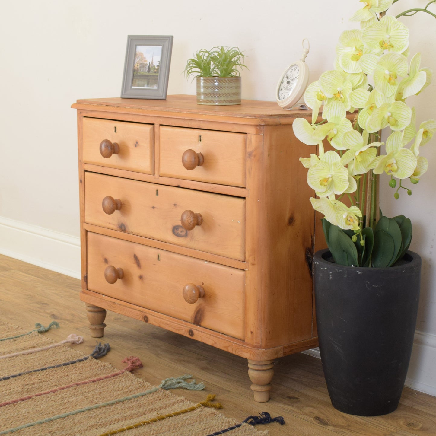 Antique Pine Chest Of Drawers