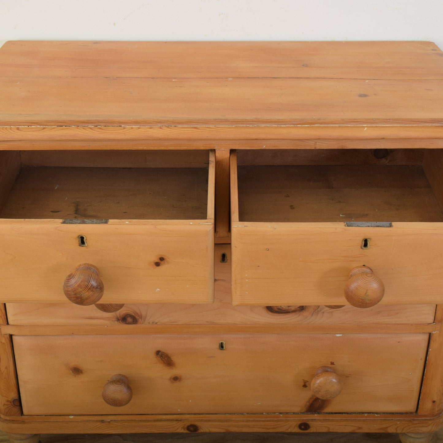 Antique Pine Chest Of Drawers