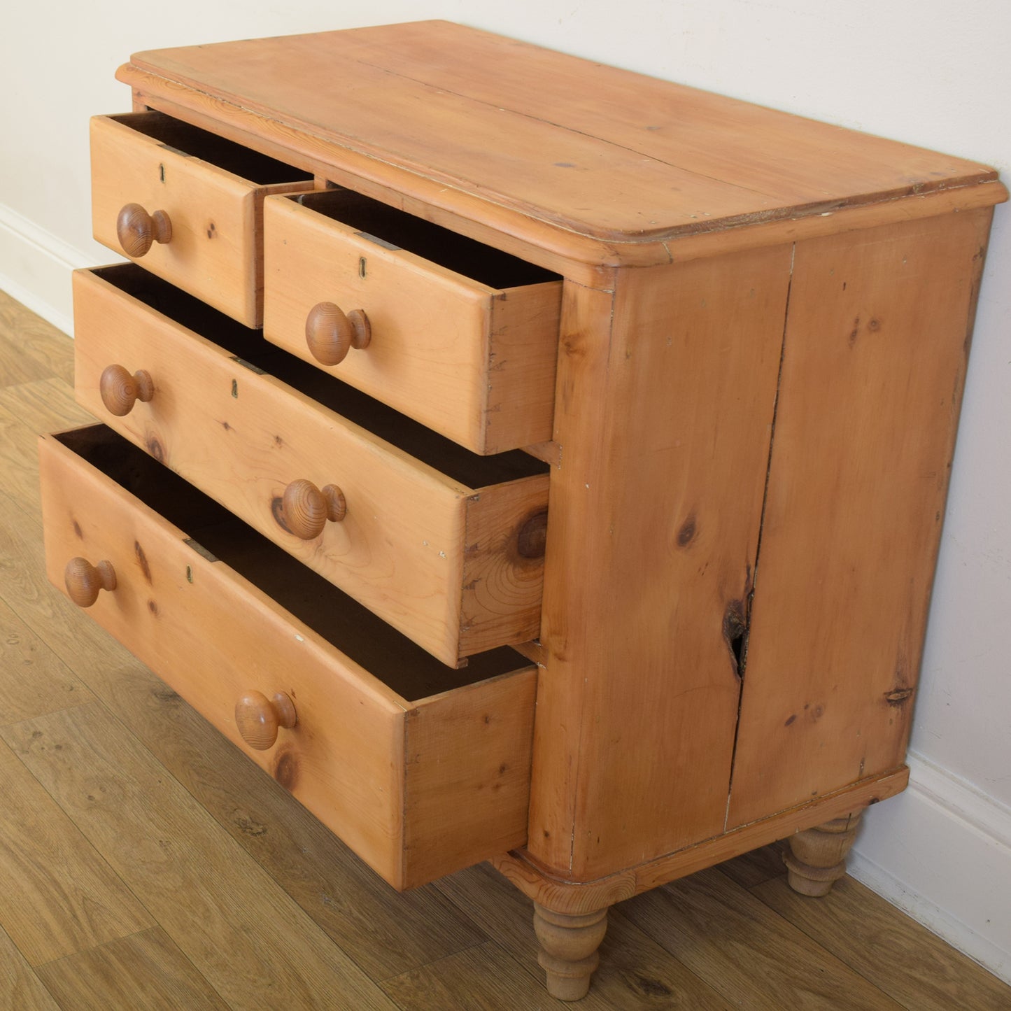 Antique Pine Chest Of Drawers