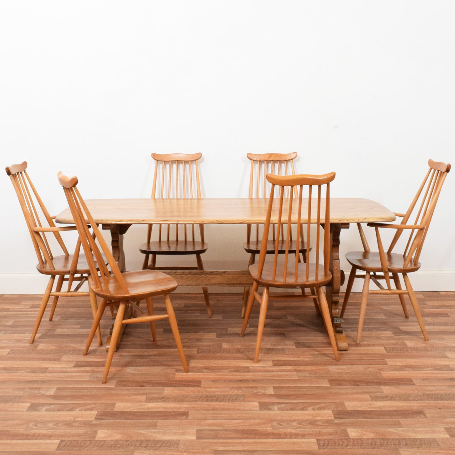 Ercol Dining Table and Six Chairs