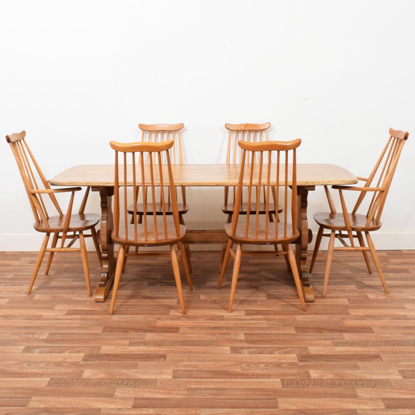 Ercol Dining Table and Six Chairs