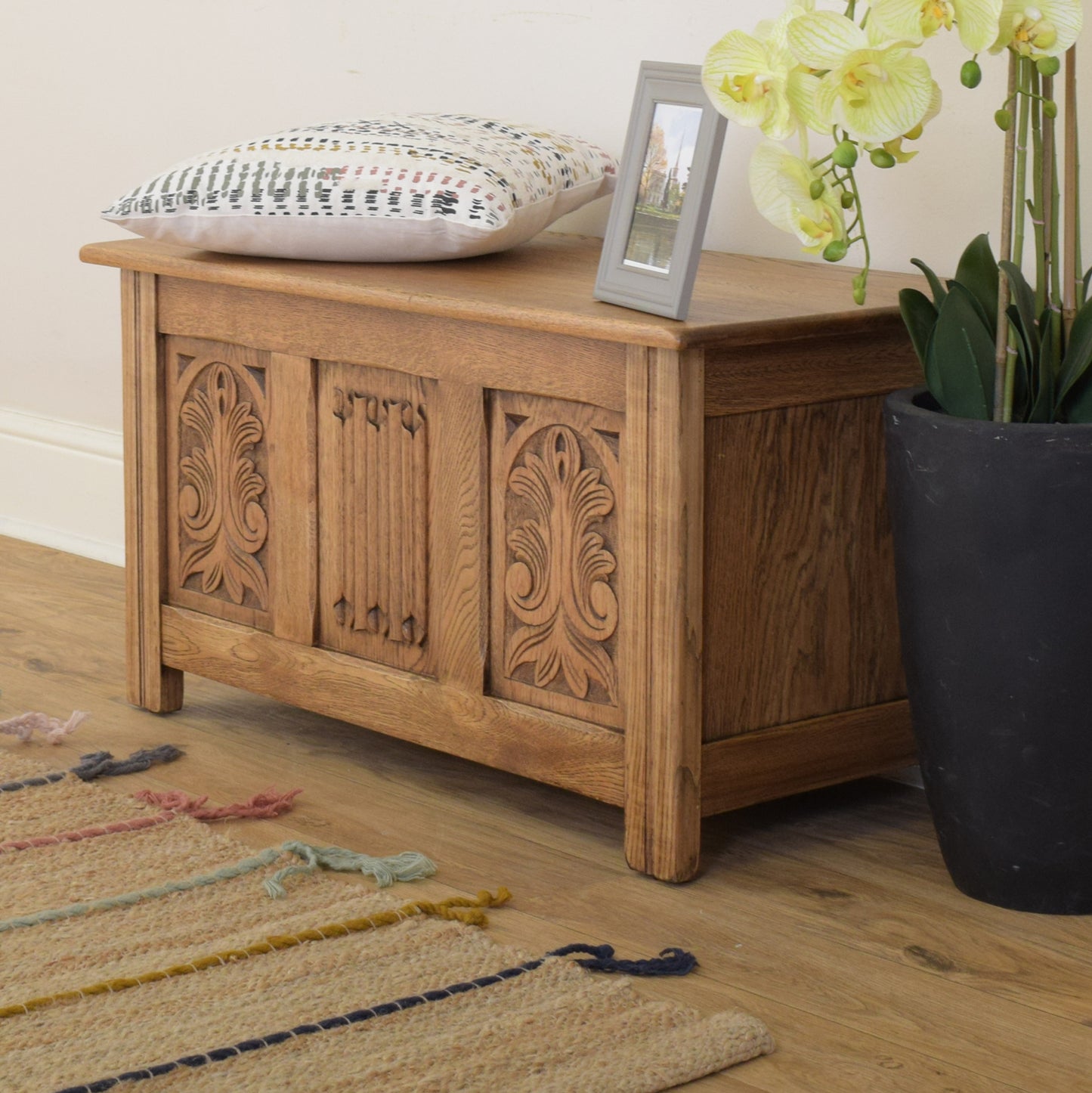 Oak Blanket Box