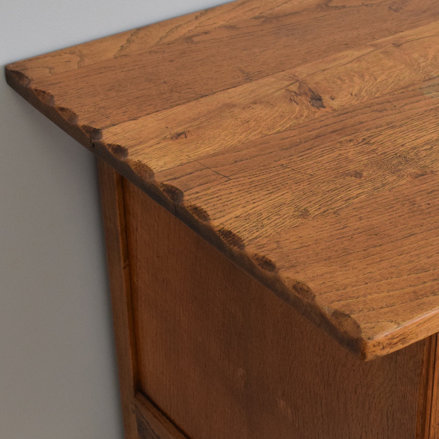 Rustic Oak Carved Sideboard