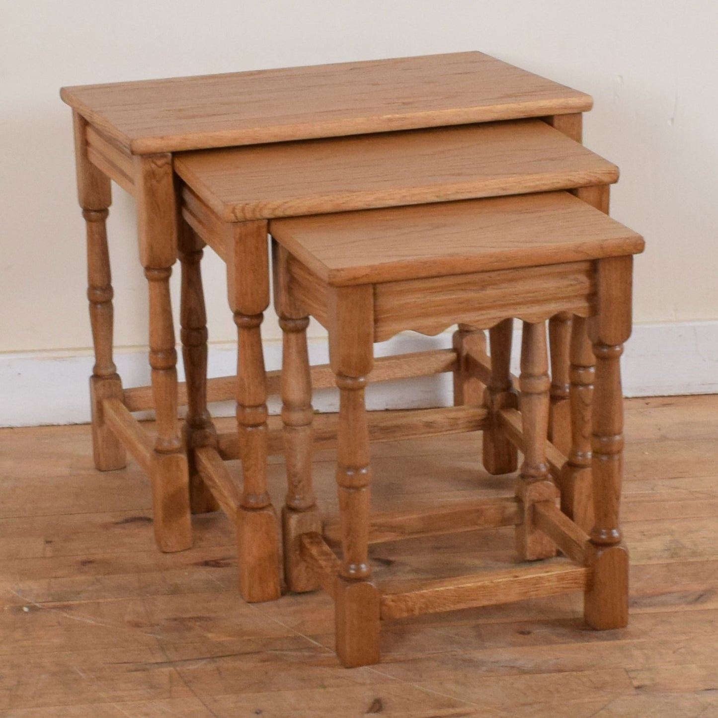 Restored Oak Nest of Tables