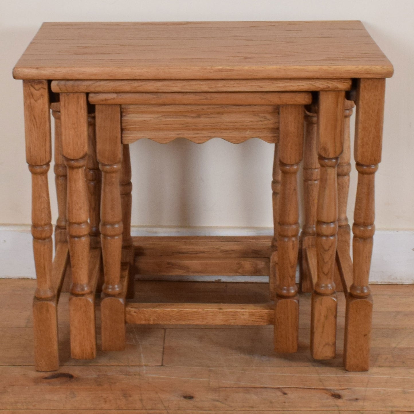 Restored Oak Nest of Tables