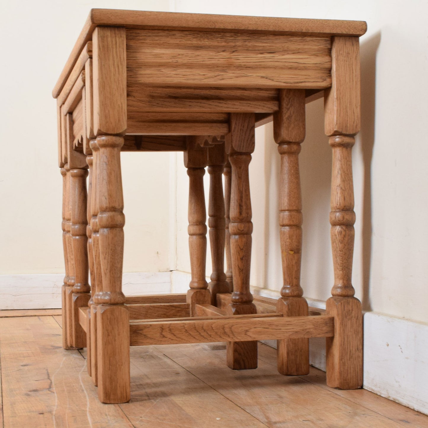 Restored Oak Nest of Tables