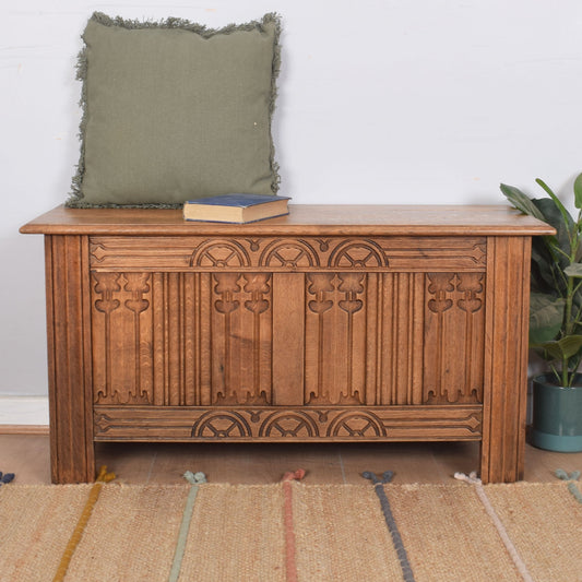 Oak Blanket Box