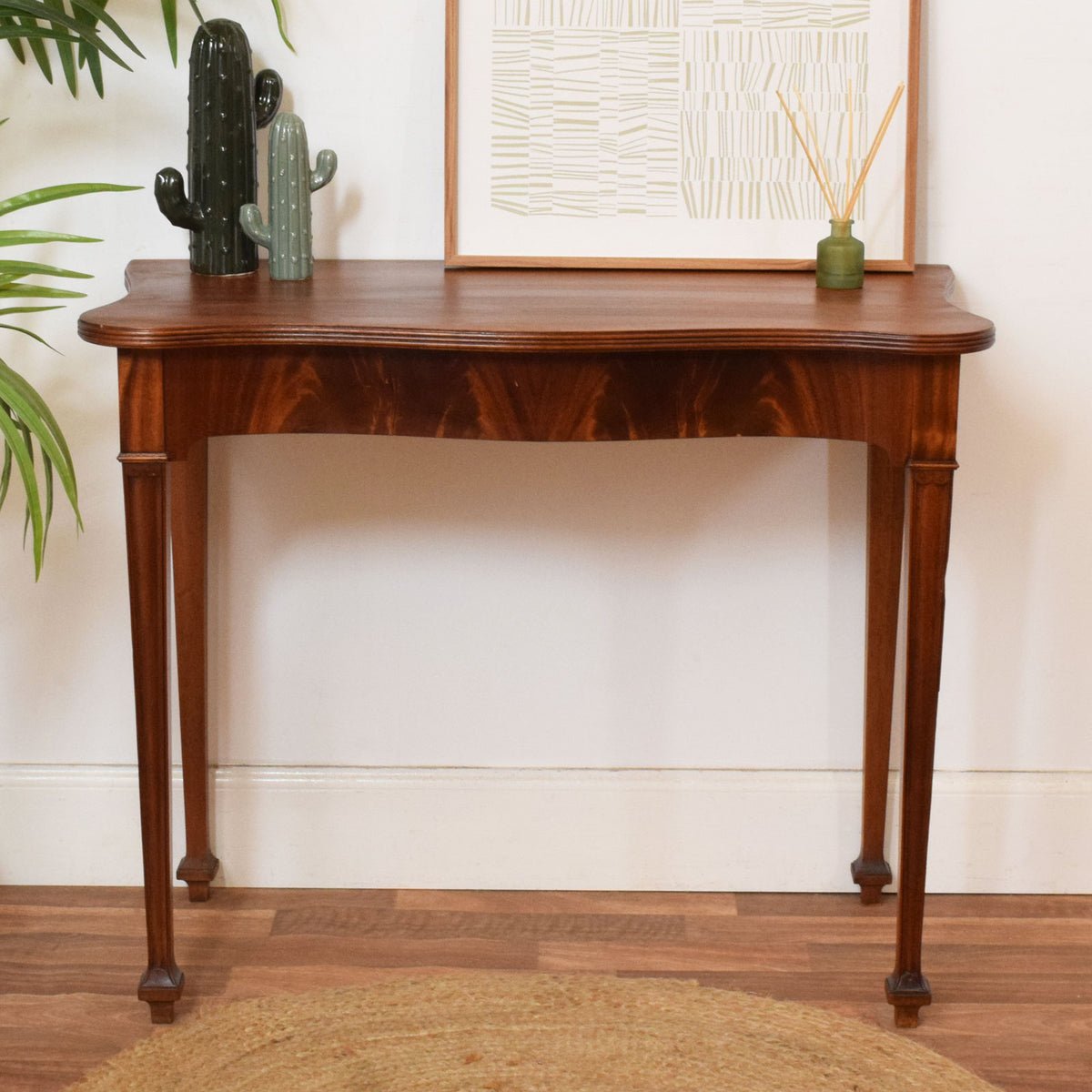 Flamed Mahogany Hall Table