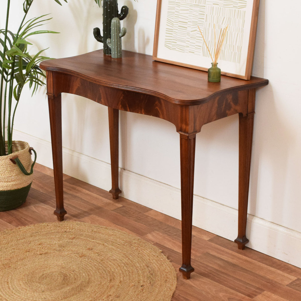 Flamed Mahogany Hall Table
