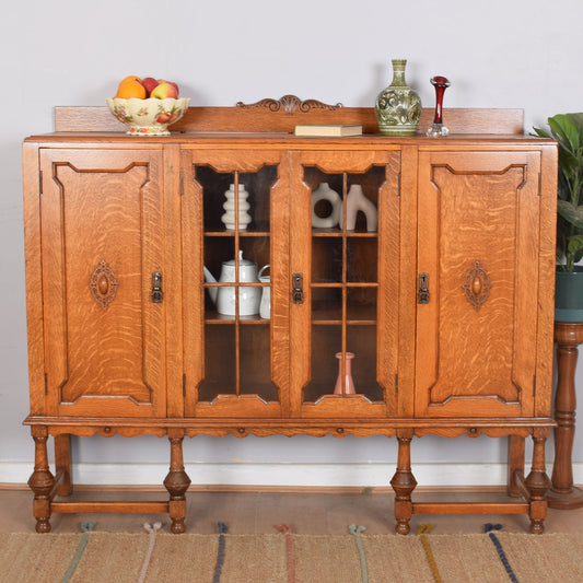 Oak Part-Glazed Cabinet