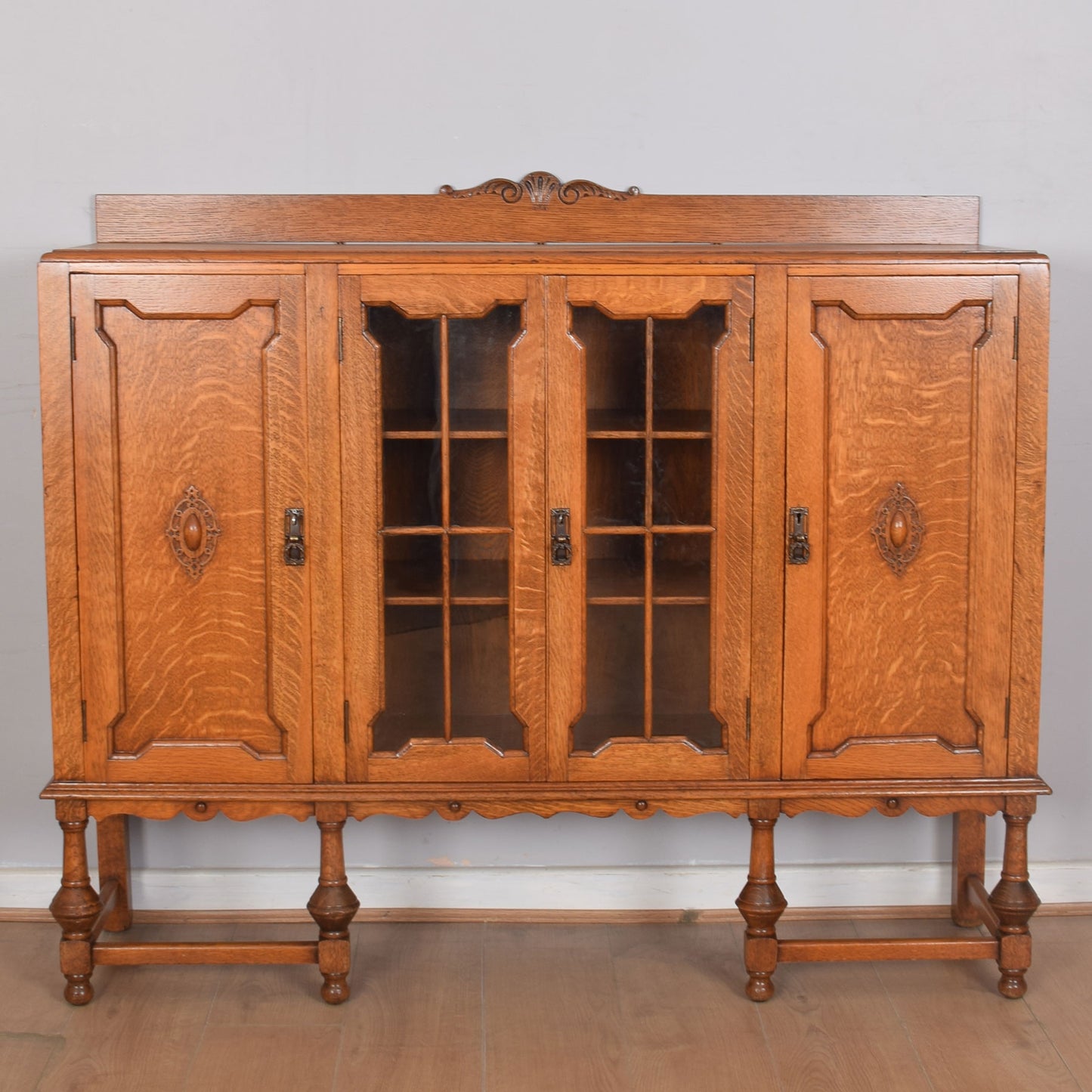 Oak Part-Glazed Cabinet