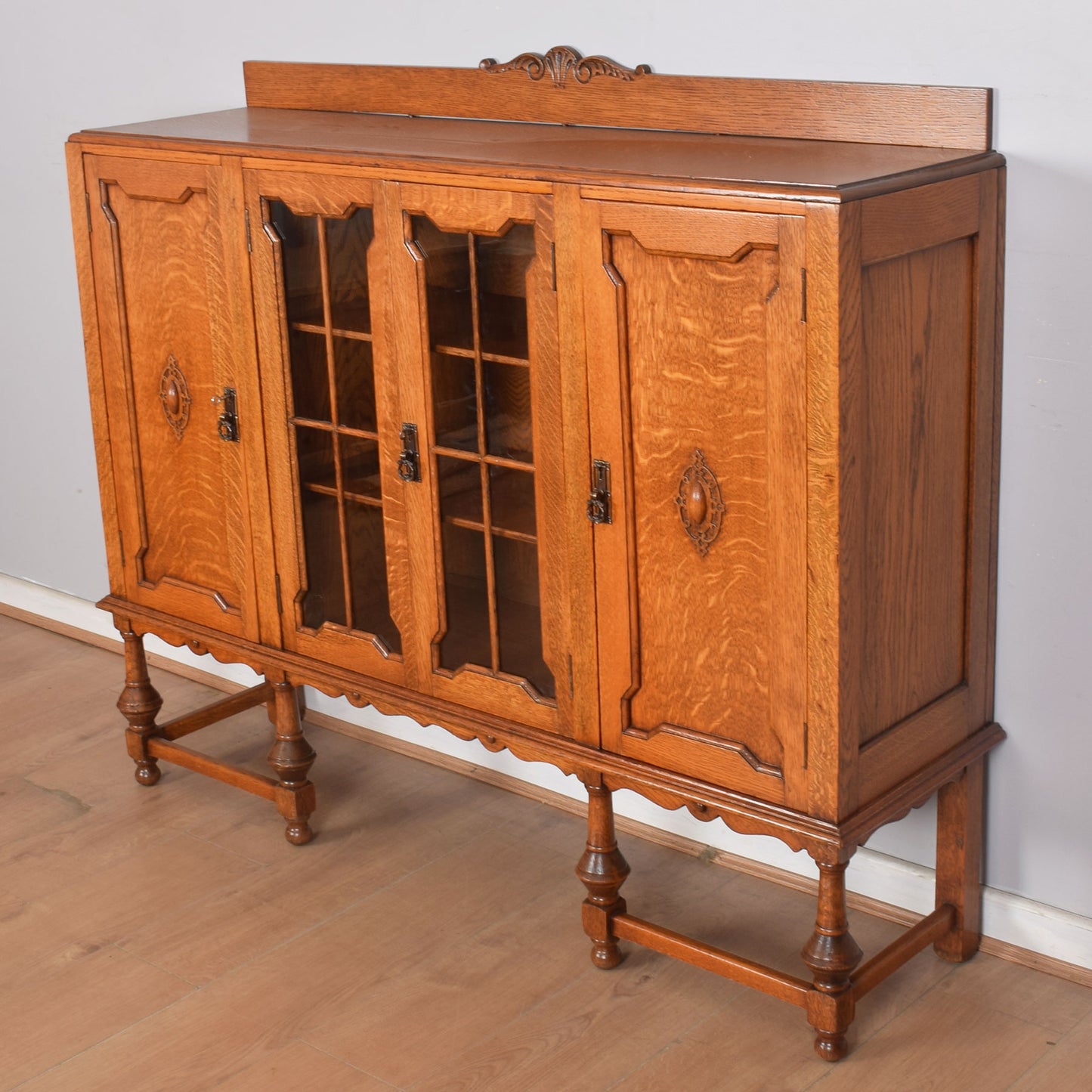 Oak Part-Glazed Cabinet