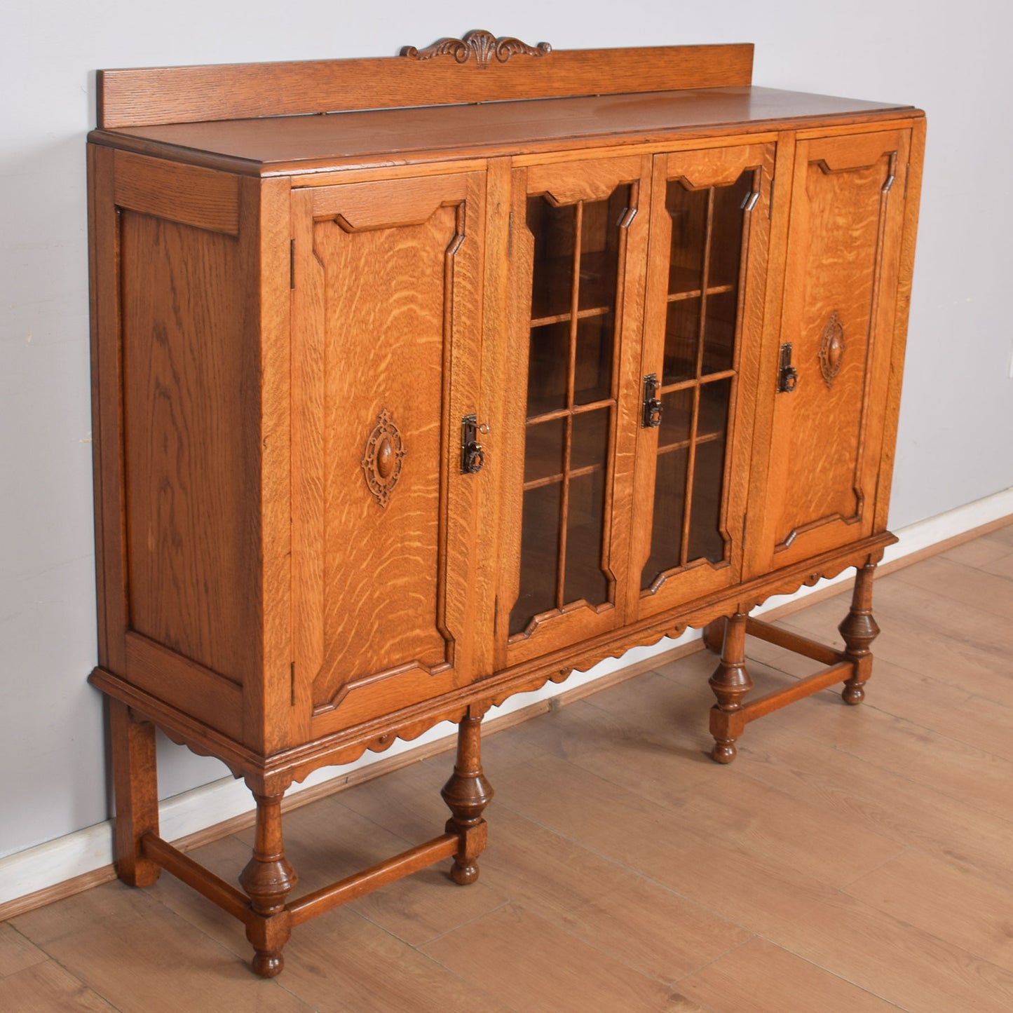 Oak Part-Glazed Cabinet