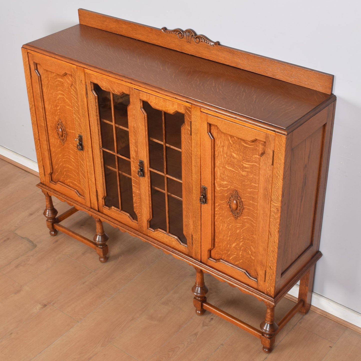 Oak Part-Glazed Cabinet