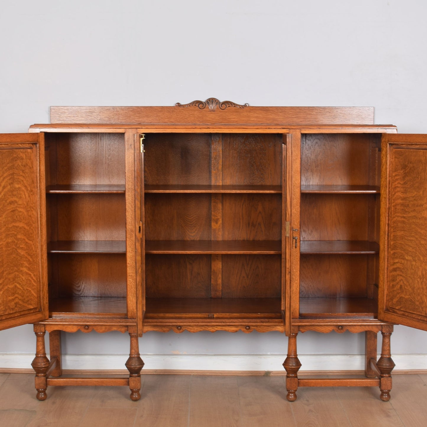 Oak Part-Glazed Cabinet