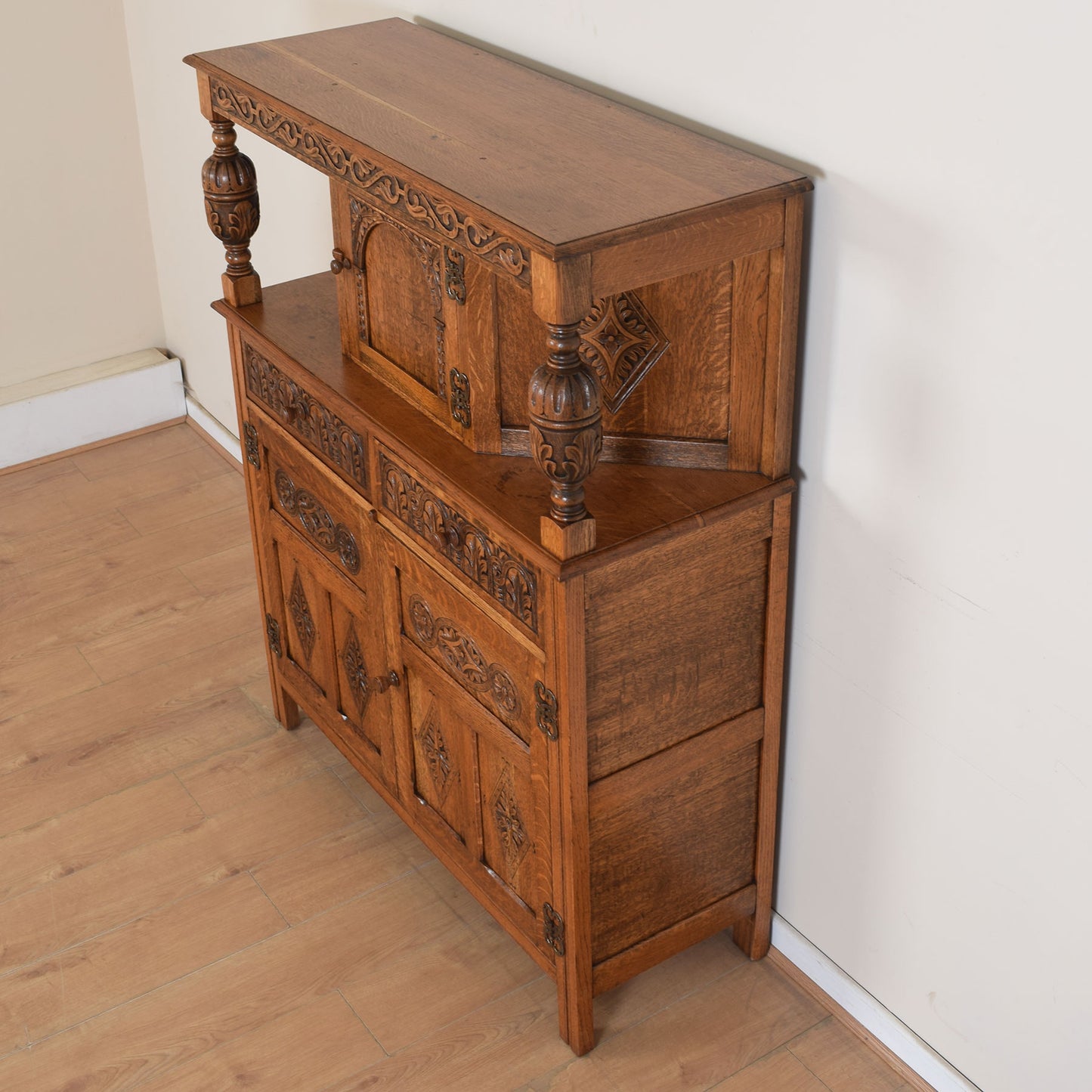 Vintage Oak Court Cabinet