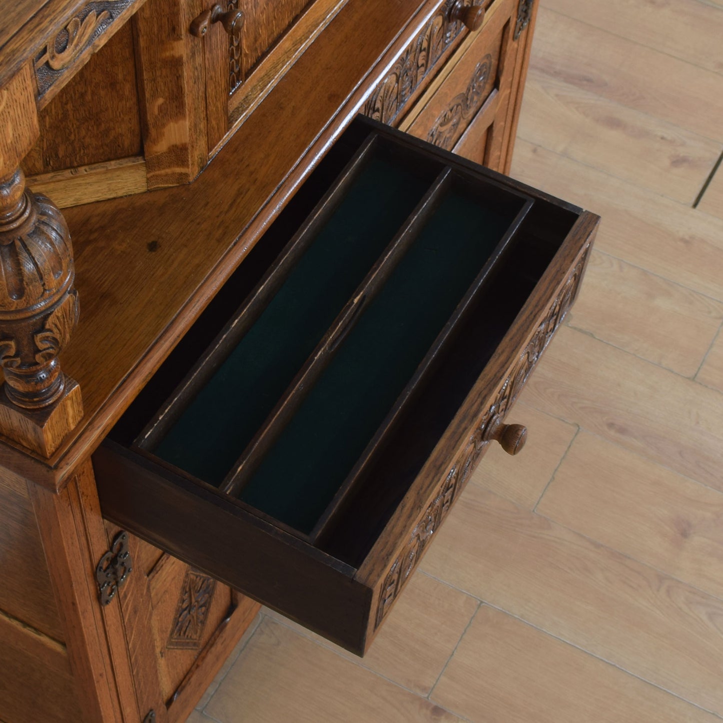 Vintage Oak Court Cabinet