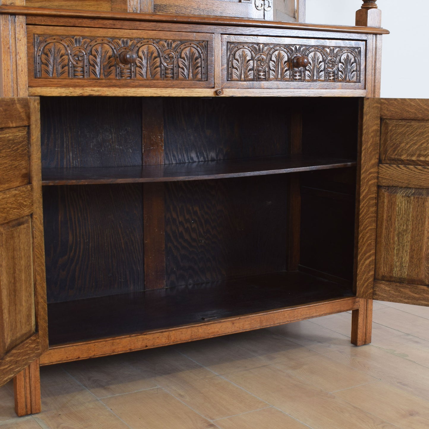 Vintage Oak Court Cabinet