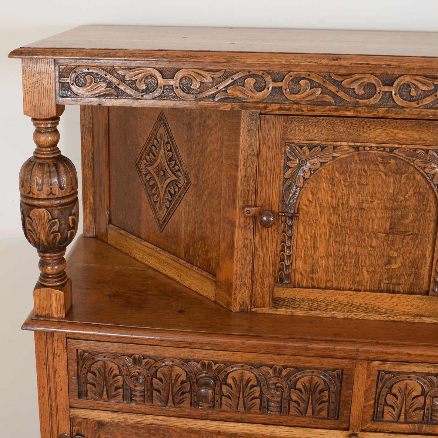 Vintage Oak Court Cabinet