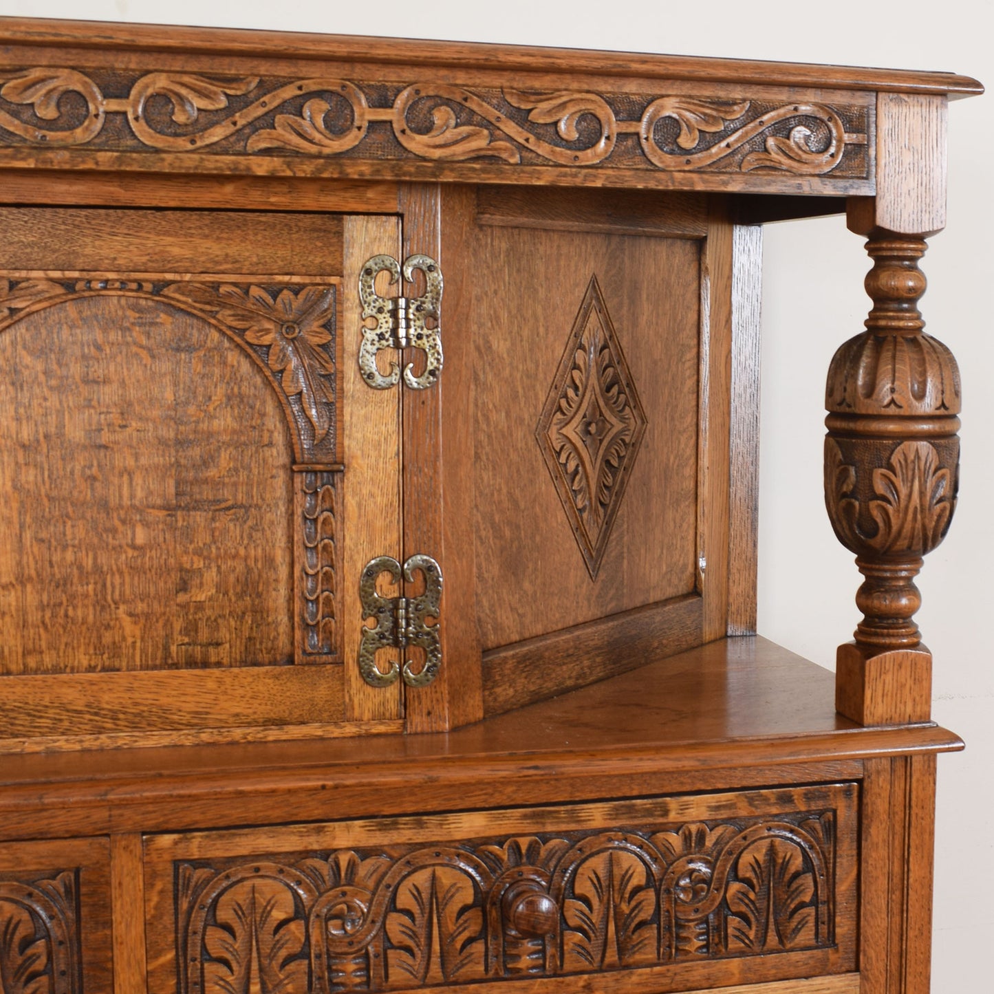 Vintage Oak Court Cabinet