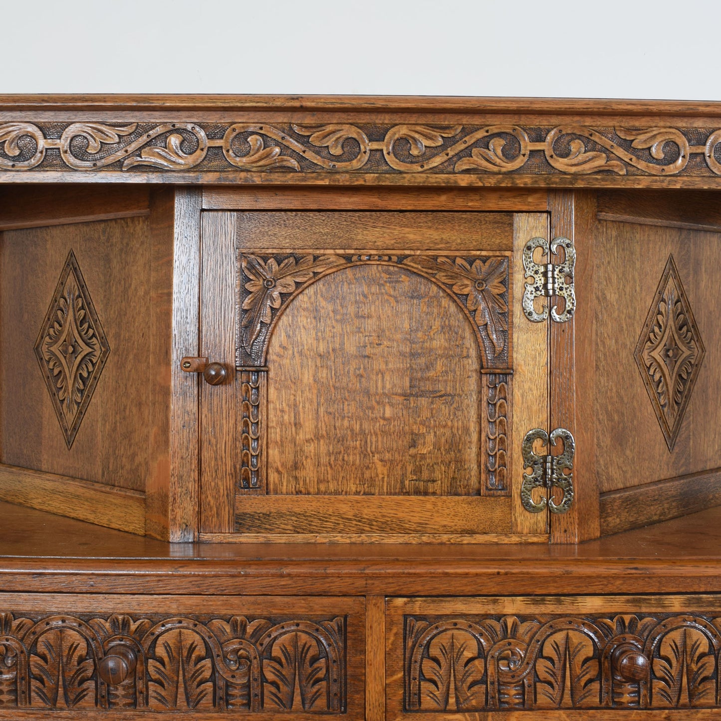 Vintage Oak Court Cabinet