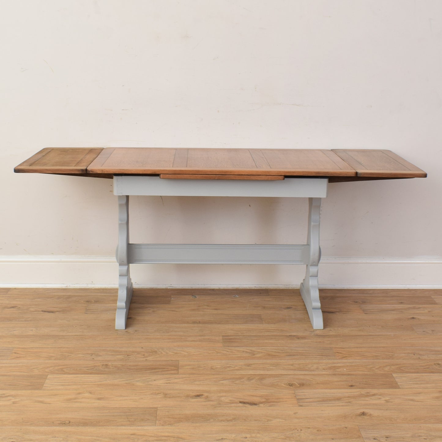 Painted Extendable Table And Four Chairs