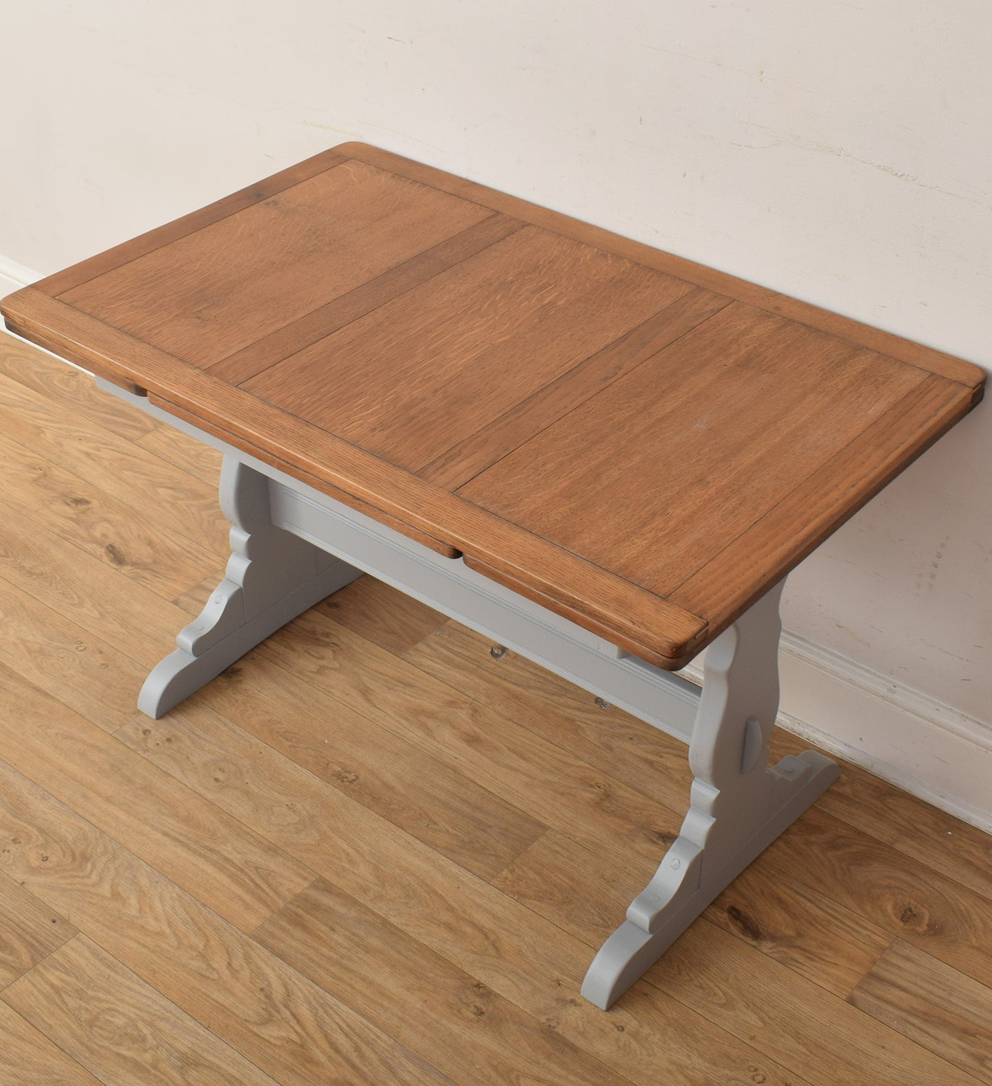 Painted Extendable Table And Four Chairs